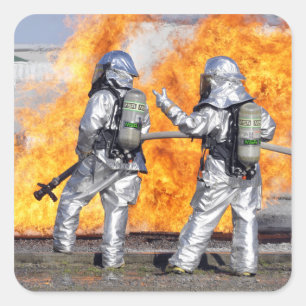 消防士は模倣された火を戦います スクエアシール