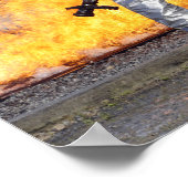 消防士は模擬火災と戦う ポスター (角)