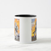 消防士は模擬火災と戦う マグカップ (中央)