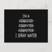 消防士は水おもしろいを吹くと言う シーズンポストカード (正面)