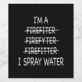 消防士は水おもしろいを吹くと言う ワインラベル (シングルラベル)