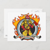 消防士は火を恐れぬ ポストカード (正面/裏面)