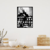 消防士は燃えるReichstag_Warのイメージで働く ポスター (キッチン)