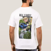 消防士は生命を救います Tシャツ (裏面)