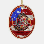 消防士は覚えてい落ちたる セラミックオーナメント (右)