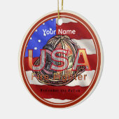 消防士は覚えてい落ちたる セラミックオーナメント (左)