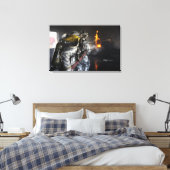 消防士は訓練や訓練で火を消す キャンバスプリント (インサイチュ (寝室))