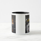 消防士は訓練や訓練で火を消す マグカップ (中央)