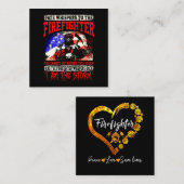 消防士へのプレゼント | 消防士に運命がささやく スクエア名刺 (正面/裏面)