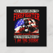 消防士へのプレゼント | 消防士に運命がささやく スクエア名刺 (正面)