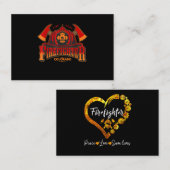 消防士または女性のための消防士ギフト 名刺 (正面/裏面)