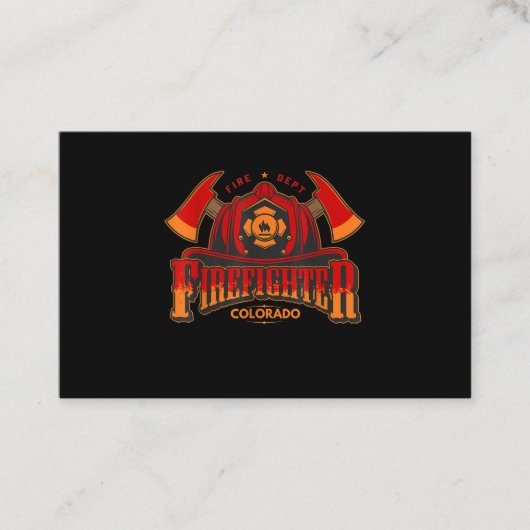 消防士または女性のための消防士ギフト 名刺 (正面)