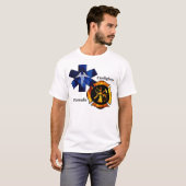 消防士または救急医療隊員のワイシャツ Tシャツ (正面フル)