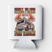 消防士まだ火遊車を持つ 缶クーラー (裏面)