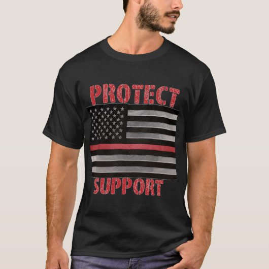 消防士を応援する Tシャツ (正面)