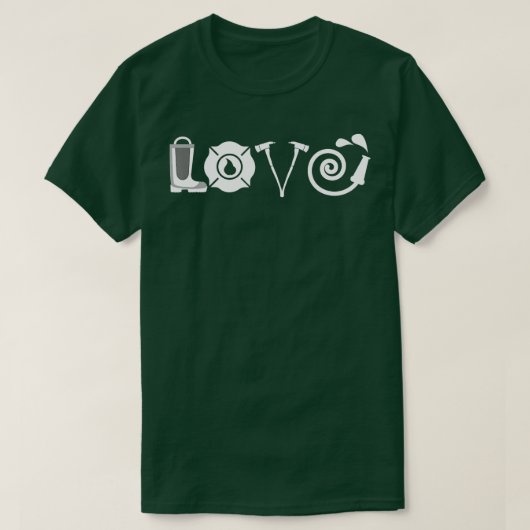 消防士を愛する Tシャツ (デザイン正面)