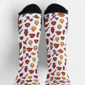 消防士アイコン模様ソックス ソックス (上部)