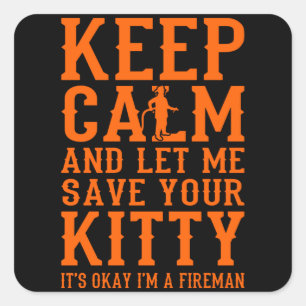 消防士アパおもしろいレル消防士 スクエアシール