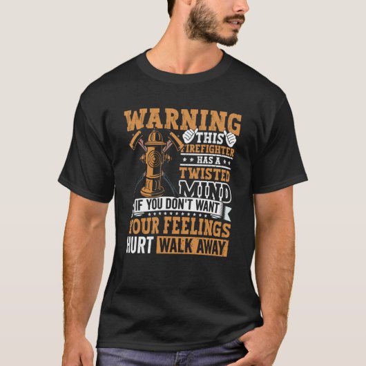 消防士アパレル消防士男性へ Tシャツ (正面)