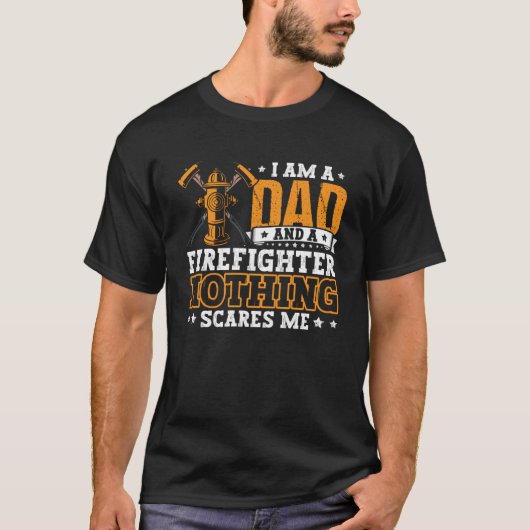 消防士アパレル消防士男性へ Tシャツ (正面)