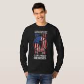 消防士アメリカ国旗の消防士 Tシャツ (正面フル)