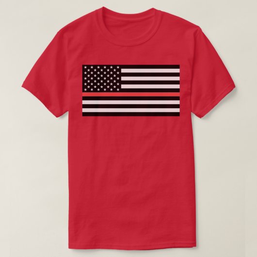 消防士アメリカ国旗 Tシャツ (デザイン正面)