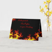 消防士カード カード (黄色い花)