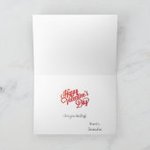 消防士キスバレンタインズデイロマンチック カード (内部)