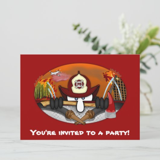 消防士キルロイ招待状 招待状 (スタンド正面)