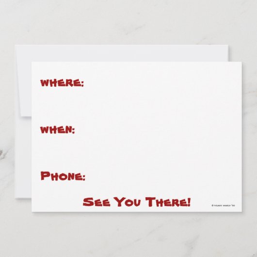 消防士キルロイ招待状 招待状 (裏面)