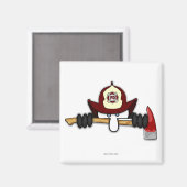 消防士キルロイ磁石2 マグネット (正面/裏面)