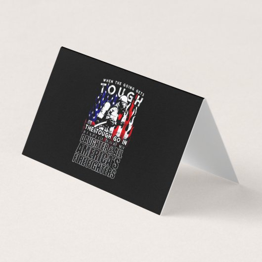 消防士ギフト |ドーターアメリカン消防士 名刺 (正面)