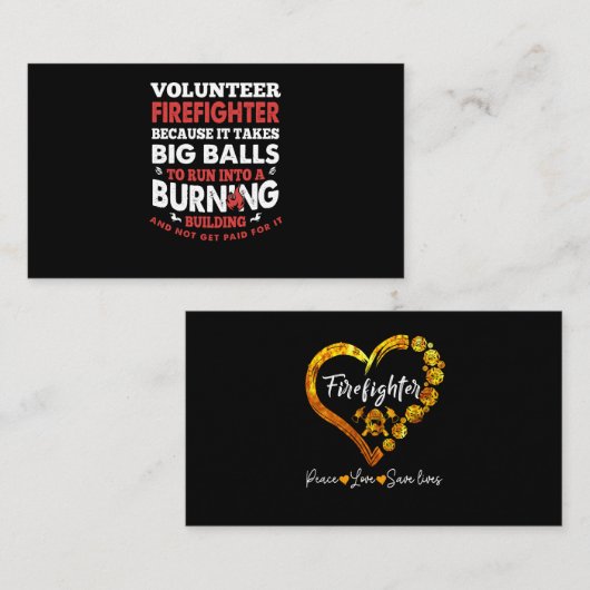 消防士ギフト |ボランティア消防士 名刺 (正面/裏面)