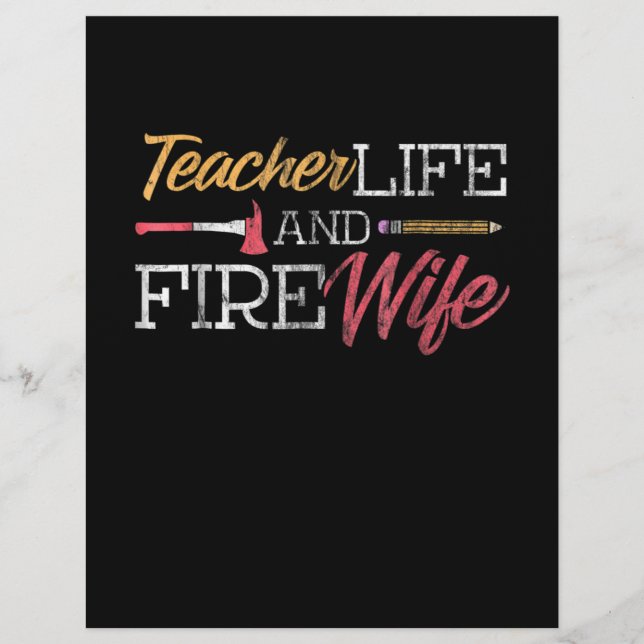 消防士ギフト |先生生活と火妻 レターヘッド (正面)