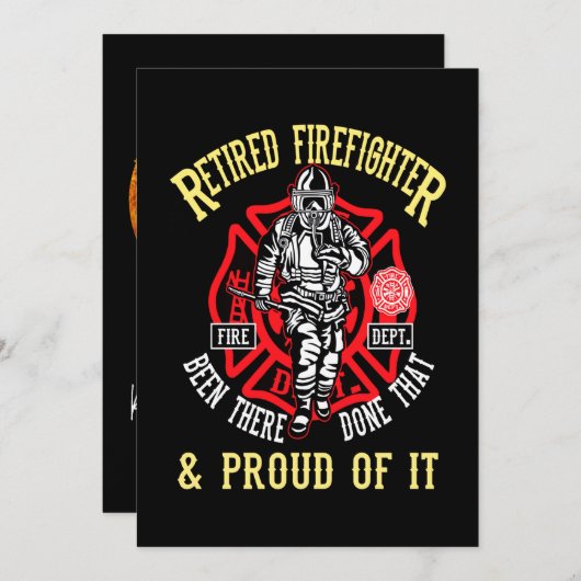 消防士ギフト |消防退職した士&誇りを持った シーズンカード (正面/裏面)