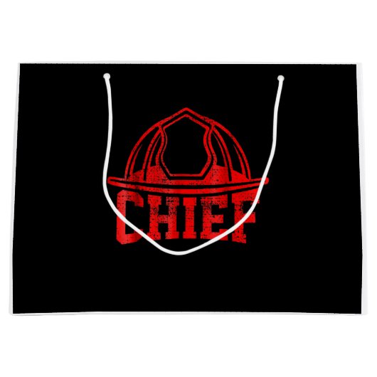 消防士ギフト | Chief Fire Fighter Gives ラージペーパーバッグ (正面)