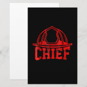 消防士ギフト | Chief Fire Fighter Gives 便箋 (正面/裏面)