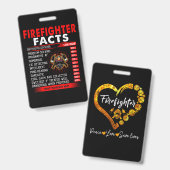 消防士ギフト | Fire fighter Facts Gives バッジ (正面＆裏面)