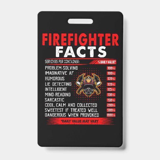 消防士ギフト | Fire fighter Facts Gives バッジ (正面)