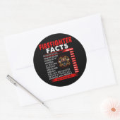 消防士ギフト | Fire fighter Facts Gives ラウンドシール (封筒)