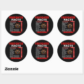 消防士ギフト | Fire fighter Facts Gives ラウンドシール (シート)