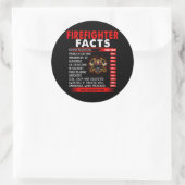 消防士ギフト | Fire fighter Facts Gives ラウンドシール (バッグ)