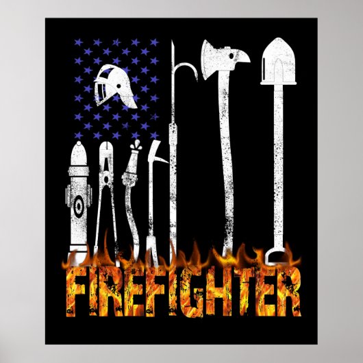 消防士ギフト | Fire fighter loversギフト ポスター (正面)