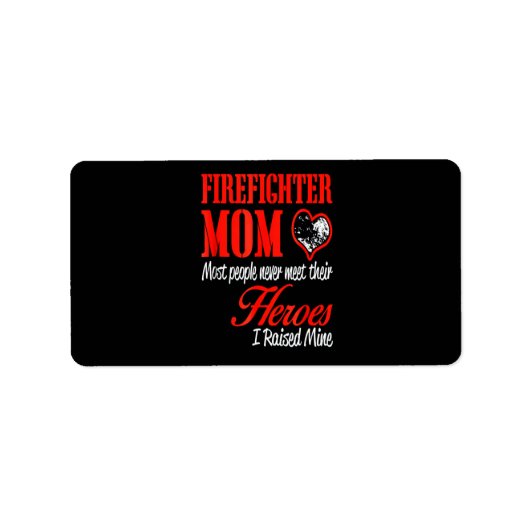 消防士ギフト | Fire fighter Mom Gives ラベル (正面)