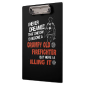 消防士ギフト | Grumpy Old Fire Fighter クリップボード (左)