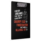 消防士ギフト | Grumpy Old Fire Fighter クリップボード (右)