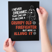 消防士ギフト | Grumpy Old Fire Fighter チラシ (手)
