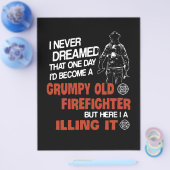消防士ギフト | Grumpy Old Fire Fighter チラシ (シングル)