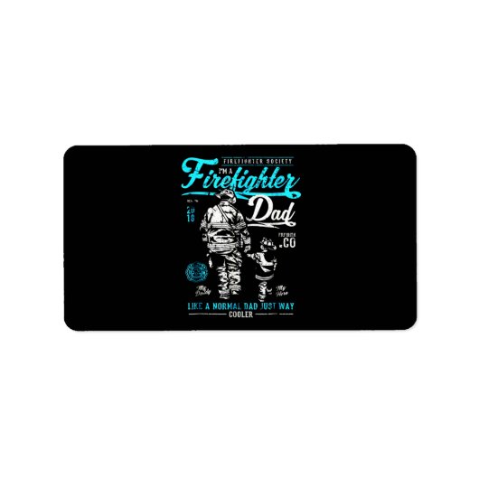 消防士ギフト | I'm A Fire fighterパパ ラベル (正面)