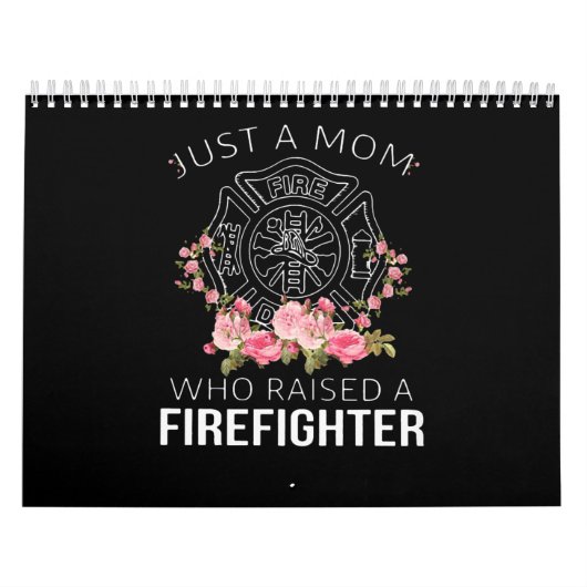 消防士ギフト | Just A Mom Fire fighter カレンダー (カバー)